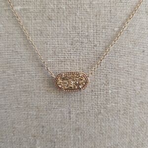 Kendra Scott Elisa Pendant - Rose Gold Drusy